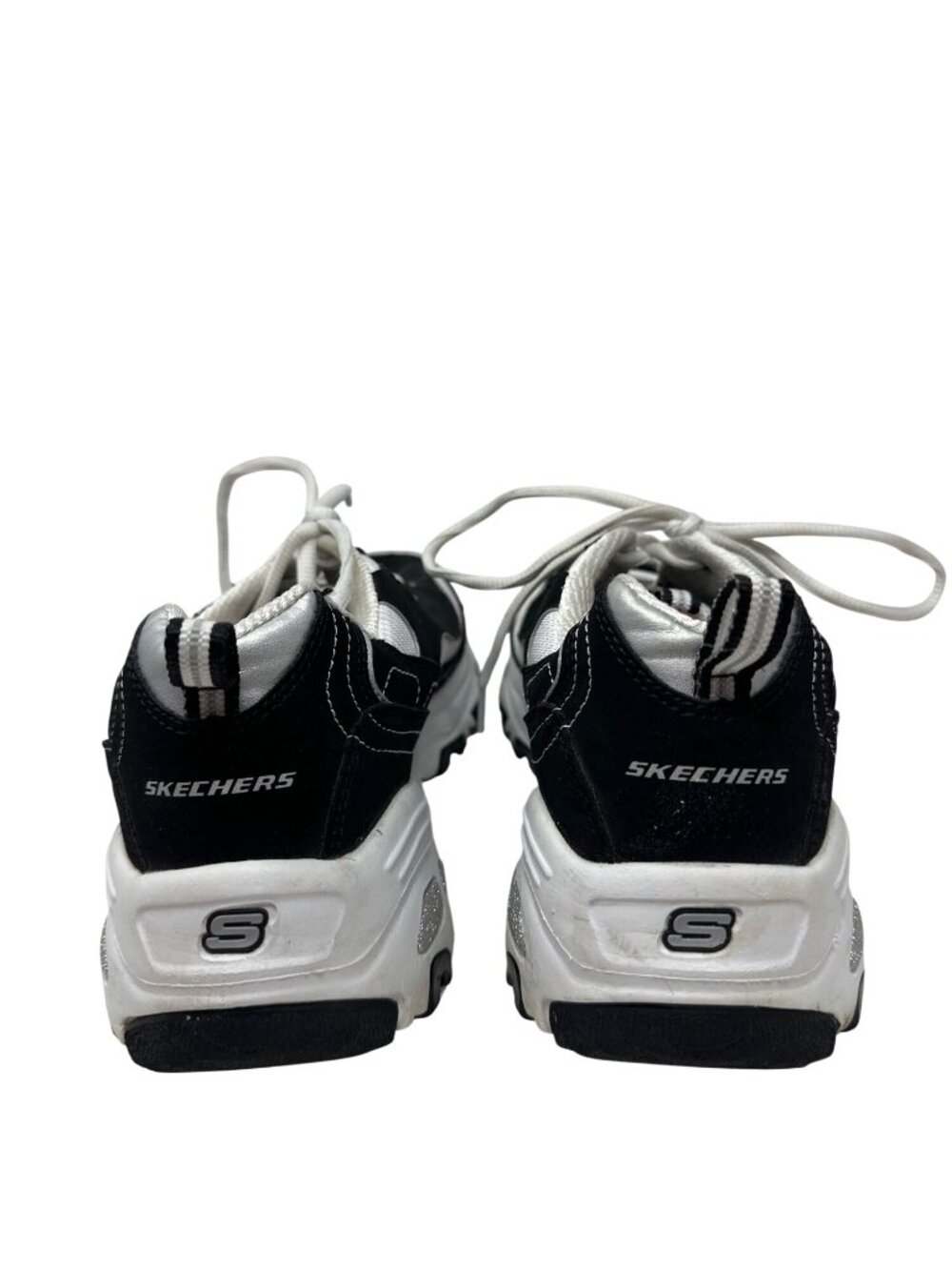 Skechers D'lites Black & White Chunky Sneakers Women's Athletic Shoes Size 11 - Picture 2 of 14